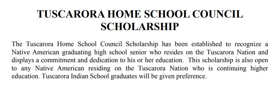 Tuscarora Home School Council Scholarship